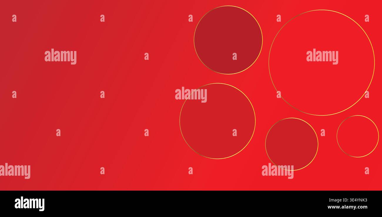 Abstract red gradient circle composition modern geometric background ...