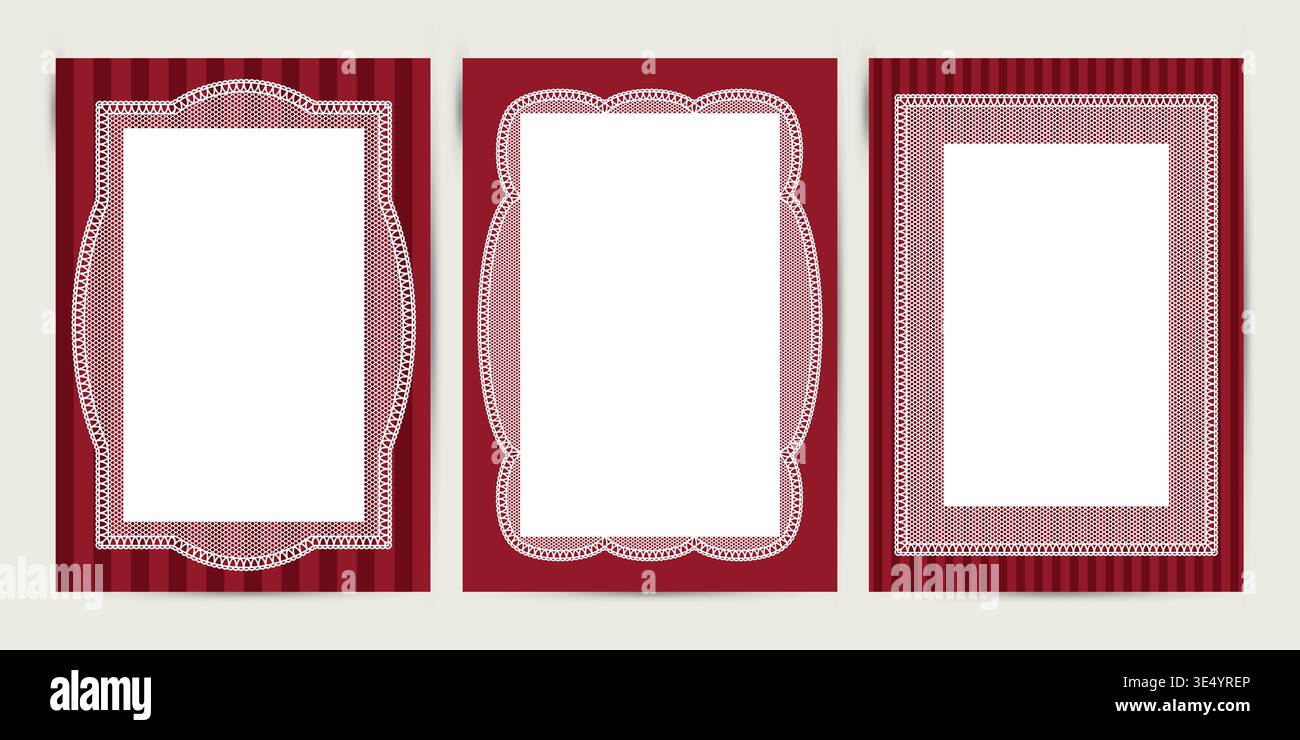 Elegant Mesh Frames. Card or invitation Vector design Stock Vector