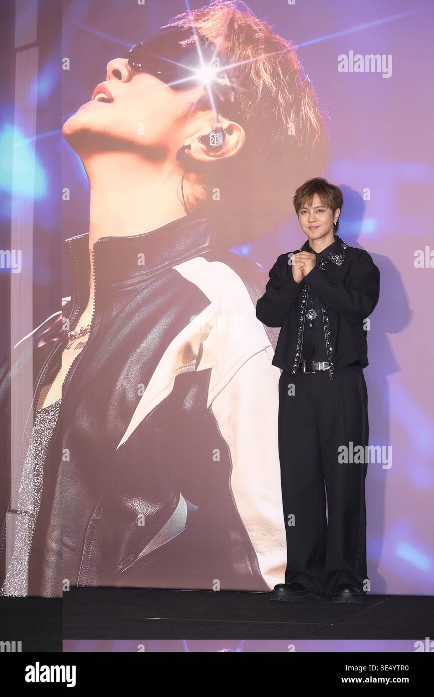 Taiwanese singer Show Lo Chih Hsiang attends a press conference in Hong ...