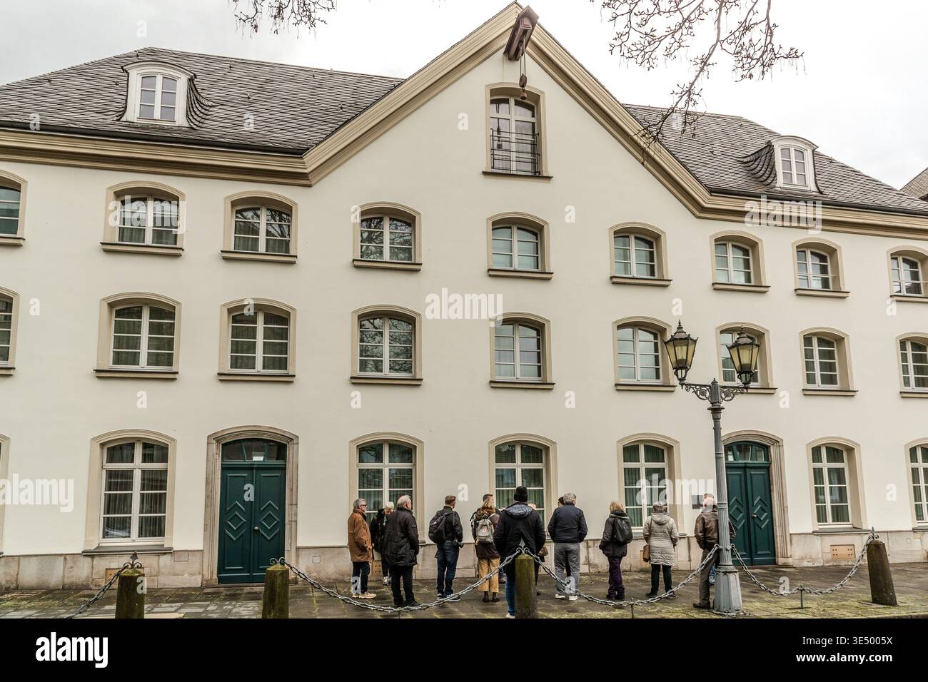 The restored historic warehouse, dating from 1756, now houses the Haniel Museum, featuring original rooms, documents and furniture relating to the company’s history. It is open to visitor groups and illustrates the transition from port-based trade to an industrial group. Duisburg, North Rhine-Westphalia, Germany Stock Photo