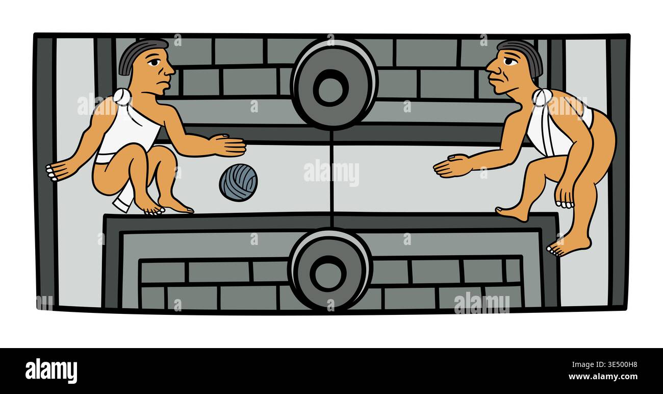 Mesoamerican ball illustration hi-res stock photography and images - Alamy