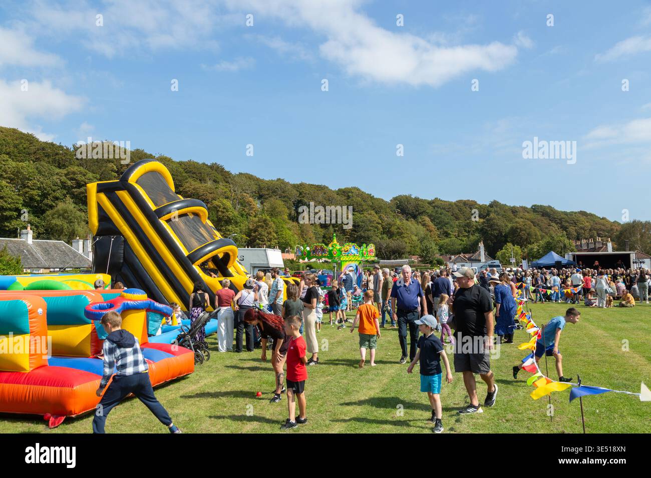 The annual Limekilns, Charlestown and Pattiesmuir Gala, an event hosted on Charlestown Green Stock Photo