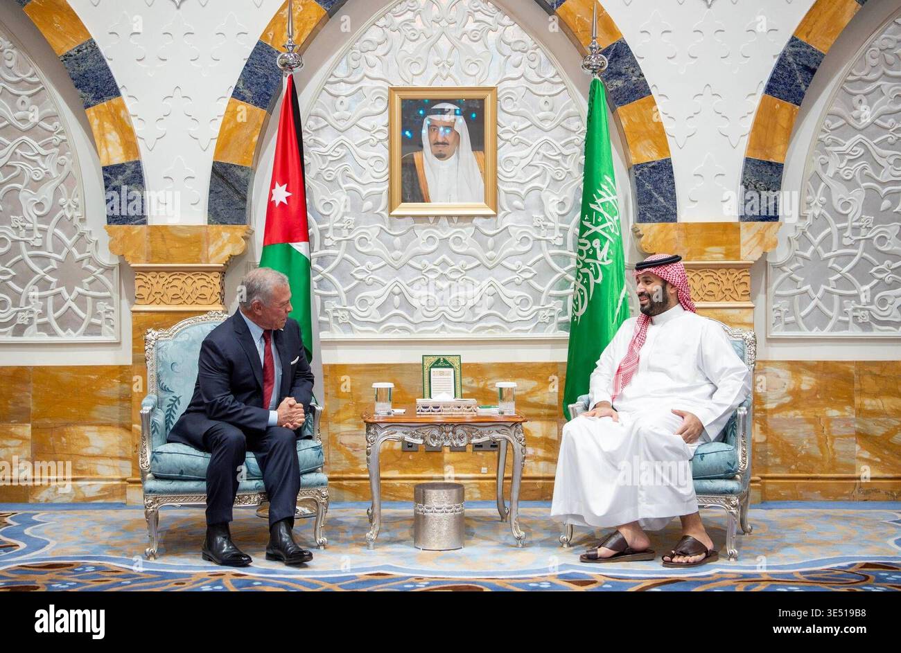 Jordanian King Abdullah II met with Saudi Crown Prince Mohammed bin ...