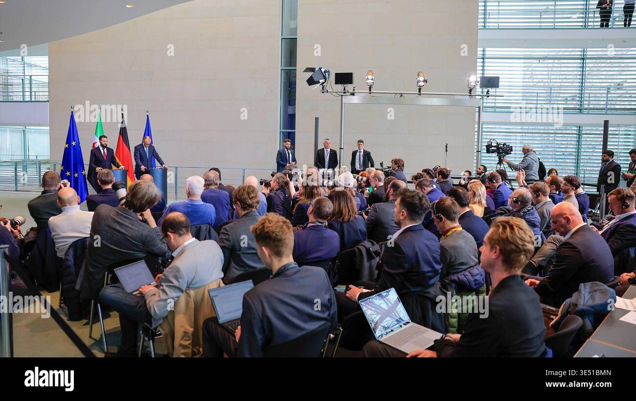 Discuss Repatriation Syrian President Ahmed Al-Sharaa and German Chancellor Friedrich Merz ...