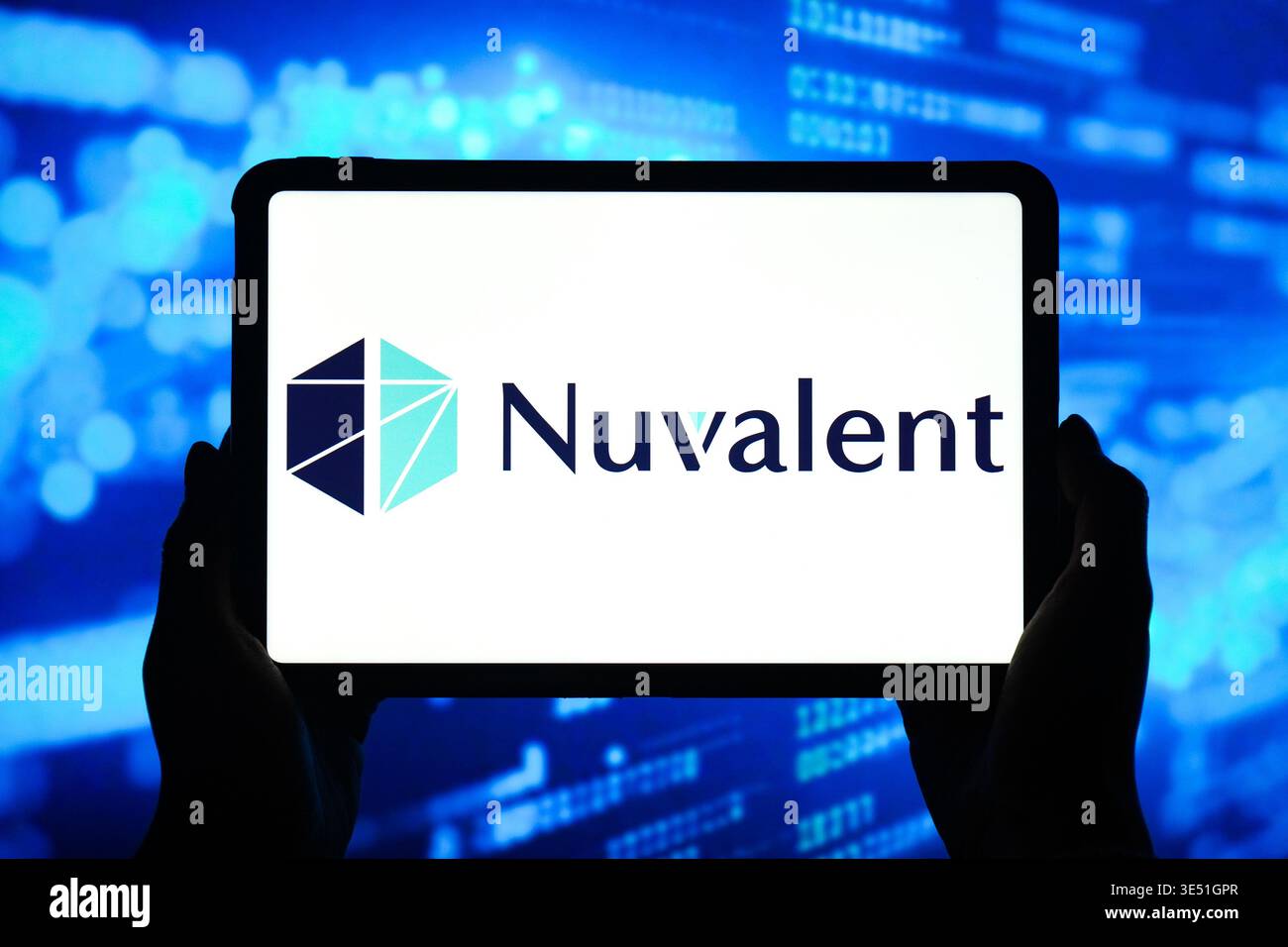 In this photo illustration, the Nuvalent logo is seen displayed on the ...