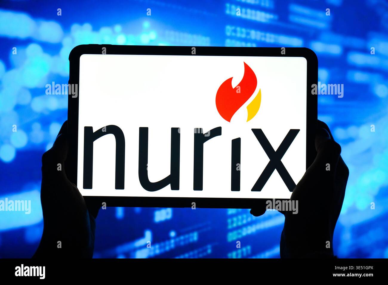 In this photo illustration, the Nurix logo is seen displayed on the ...