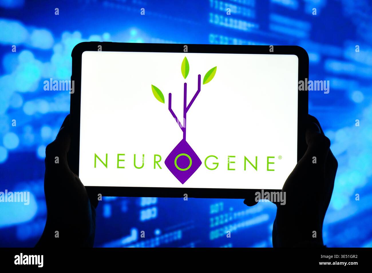 In this photo illustration, the Neurogene logo is seen displayed on the ...