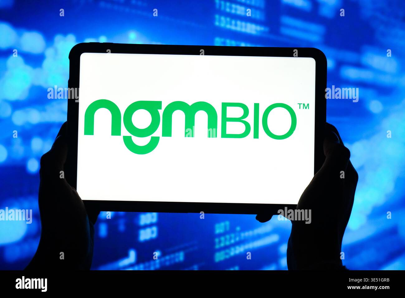 In this photo illustration, the NGM Bio logo is seen displayed on the ...