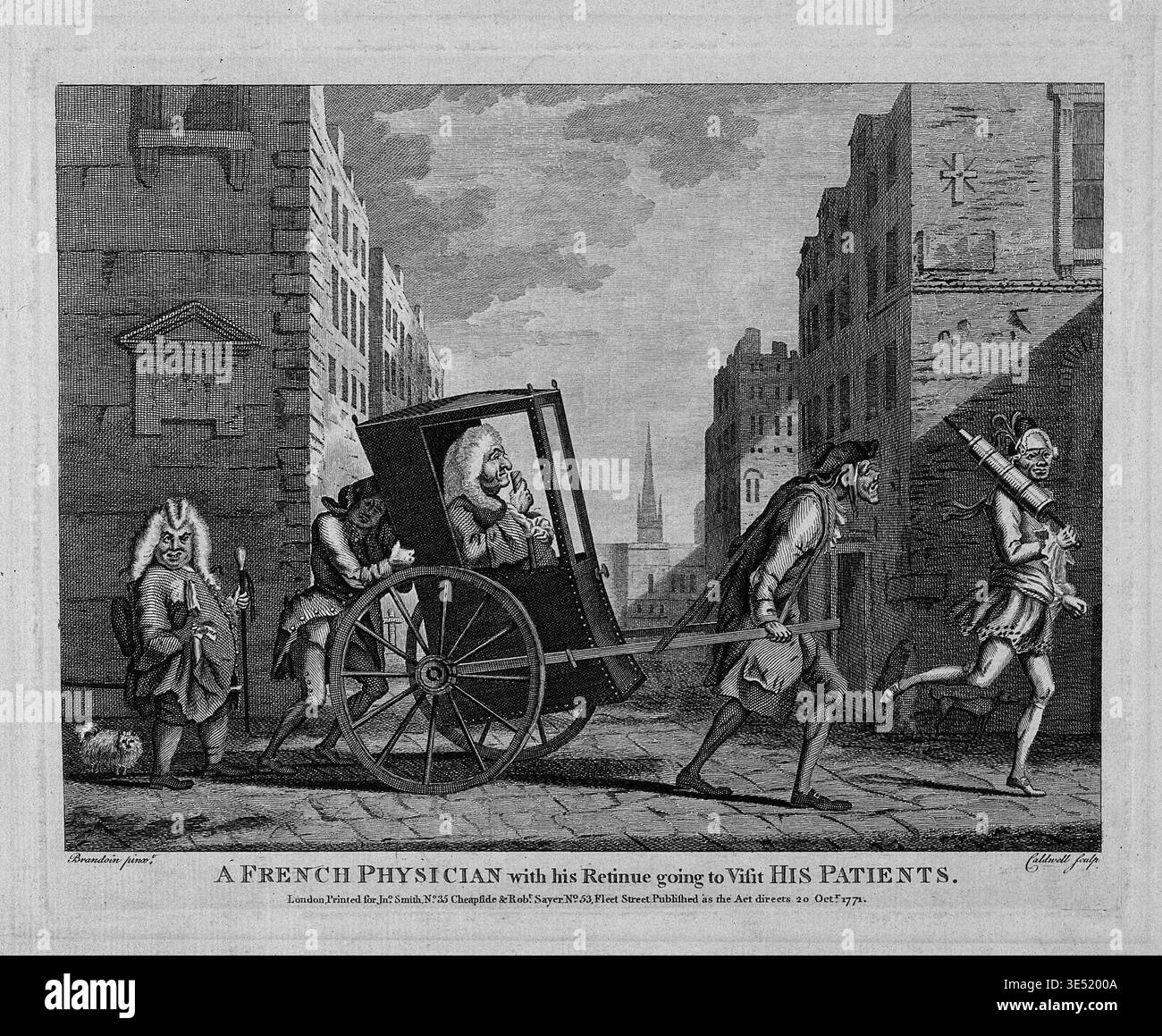 Pomposity Example A French Physician with his Retinue (1771) This 1771 satirical ...
