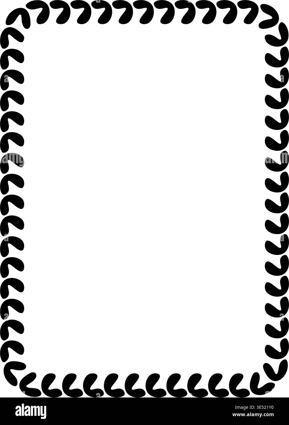 Curved Arrow Dense Rounded Square Border Frame Vector Stock Vector ...