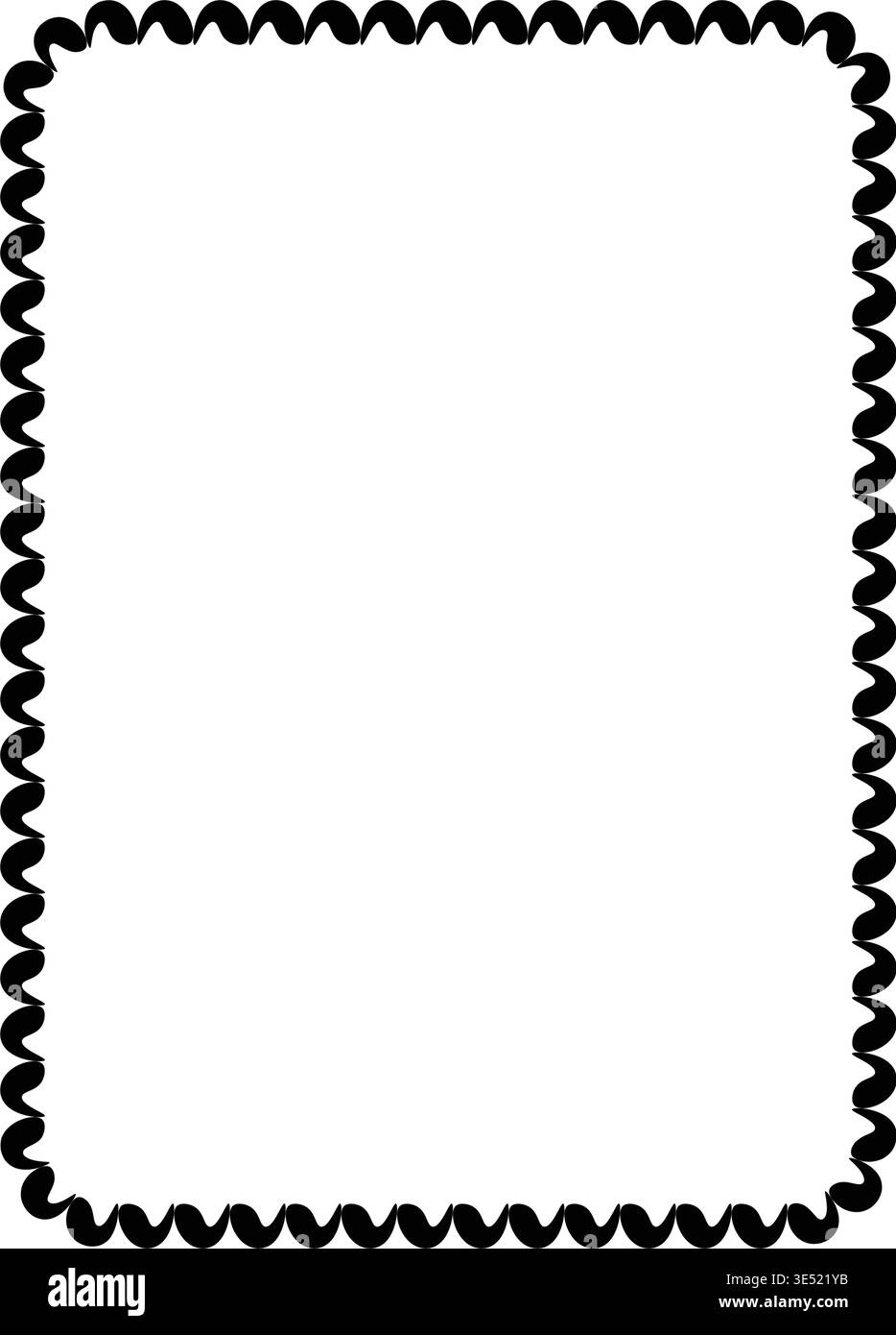 Zigzag Dotted Rounded Square Border Frame Vector Stock Vector Image ...