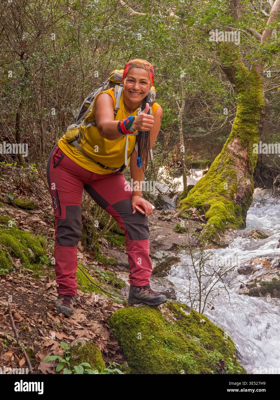 Cheerful explorer thumbs up hi-res stock photography and images - Alamy