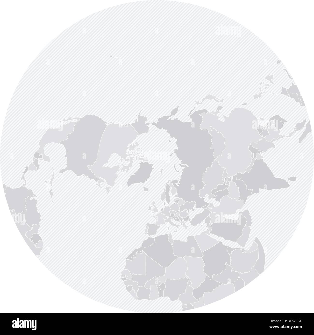 Customizable Celestial Chart N Wireframe Map - Stereographic Stock Vector