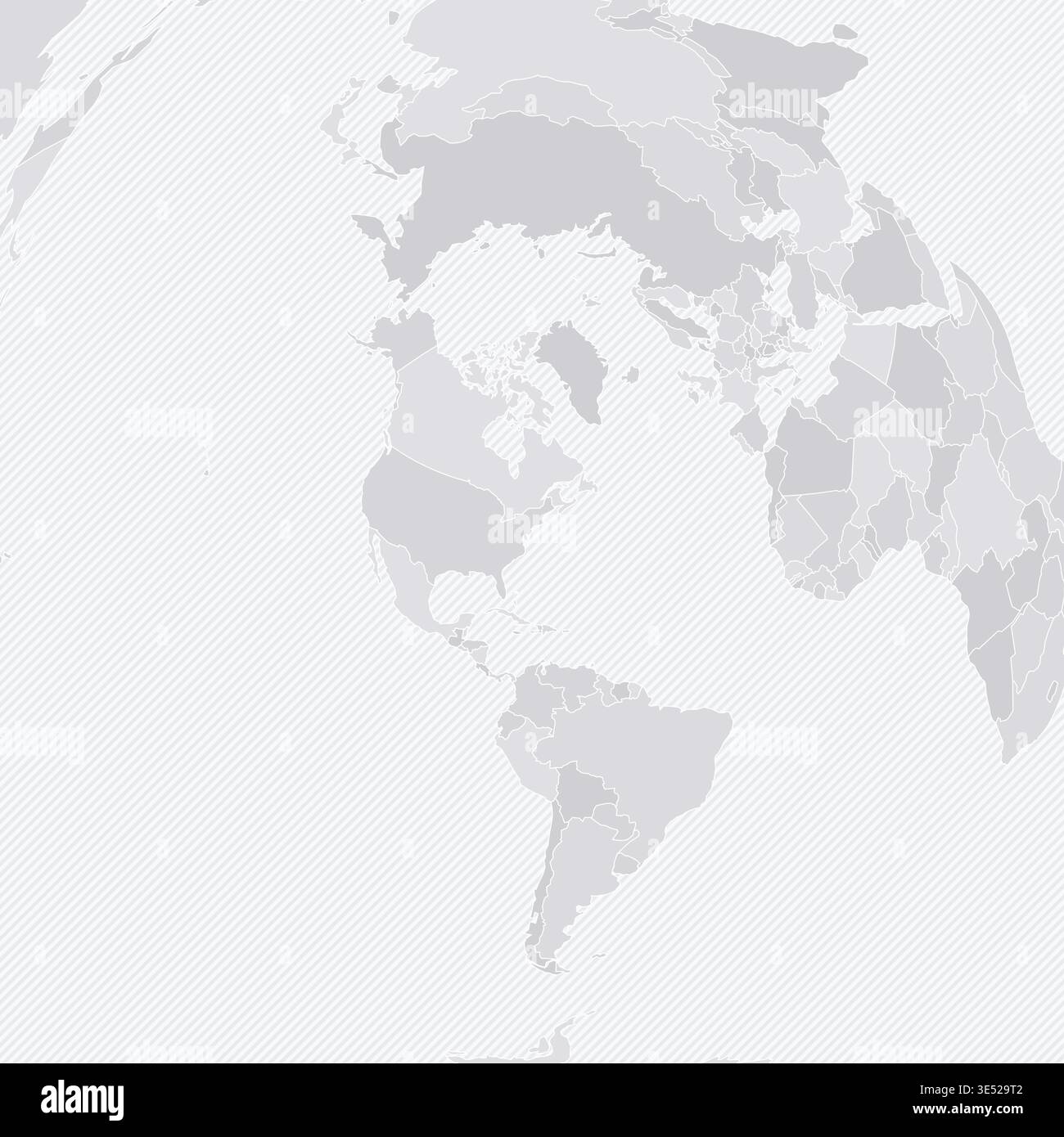 Customizable Wireframe World Map from New York - Azimuthal Equidistant Stock Vector