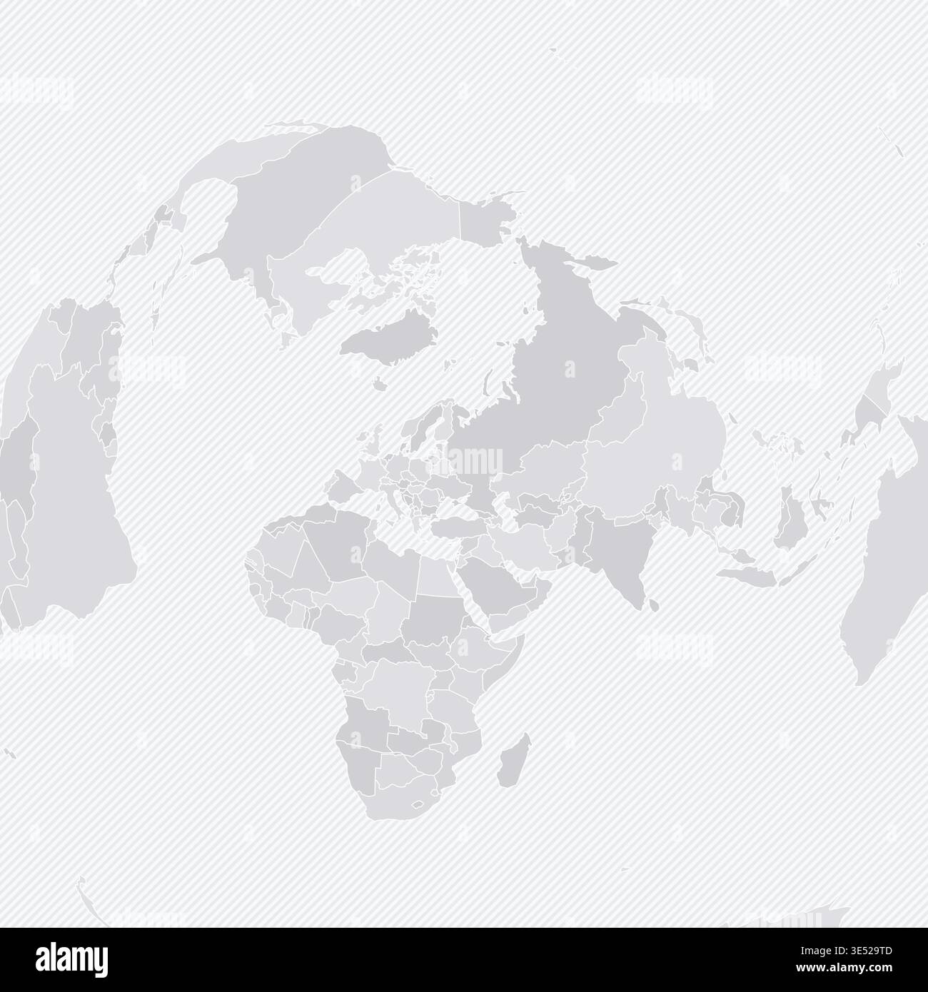 Customizable Wireframe World Map from Moscow - Azimuthal Equidistant Stock Vector