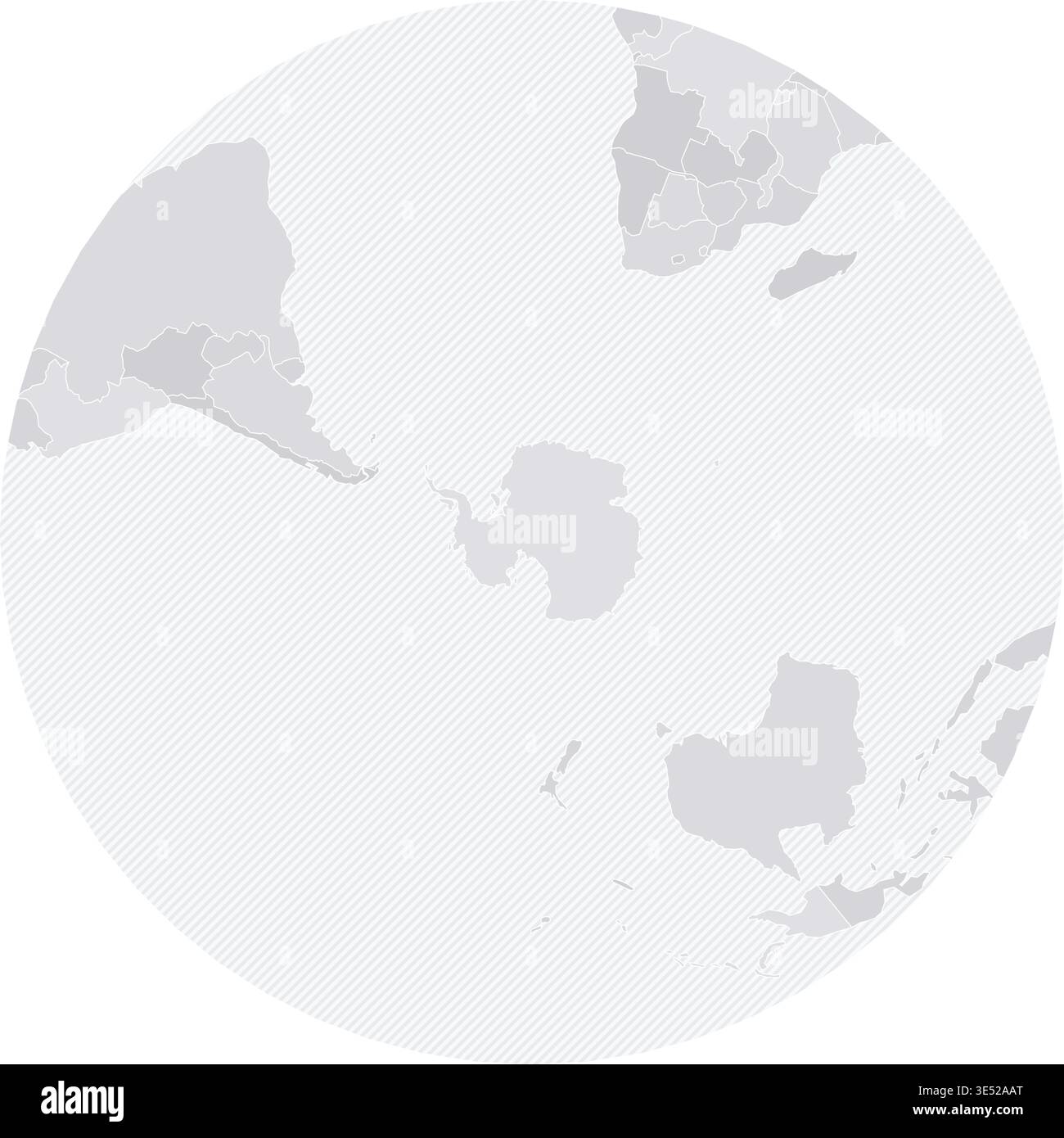 Customizable Celestial Chart S Wireframe Map - Stereographic Stock Vector