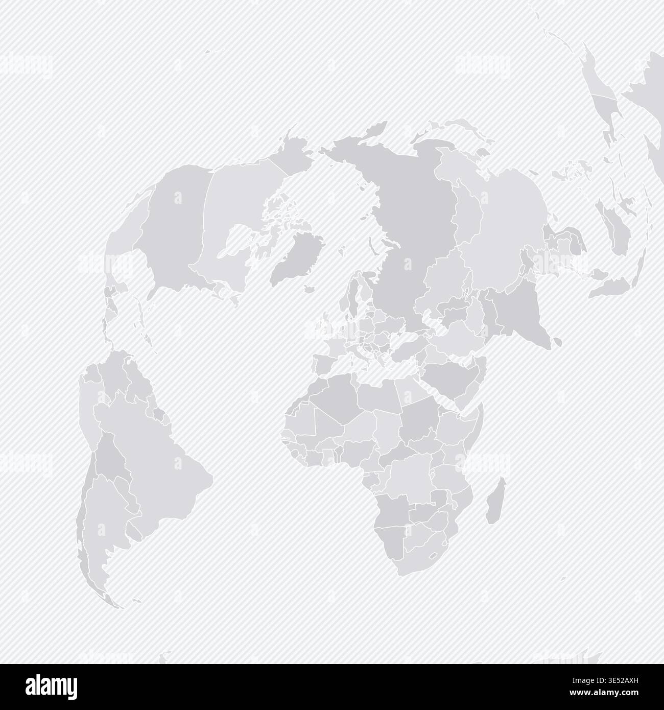 Customizable Wireframe World Map from London - Azimuthal Equidistant Stock Vector