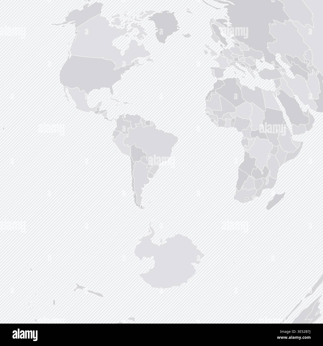 Customizable World Map from São Paulo - Azimuthal Equidistant Stock Vector