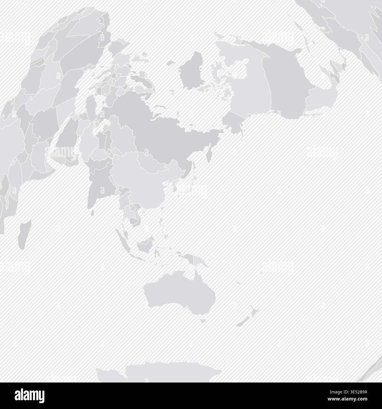 Customizable Wireframe World Map from Tokyo - Azimuthal Equidistant Stock Vector