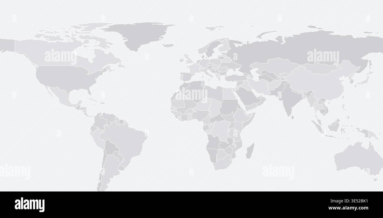 Customizable Northern Hemisphere Strip Wireframe Map - Equirectangular ...