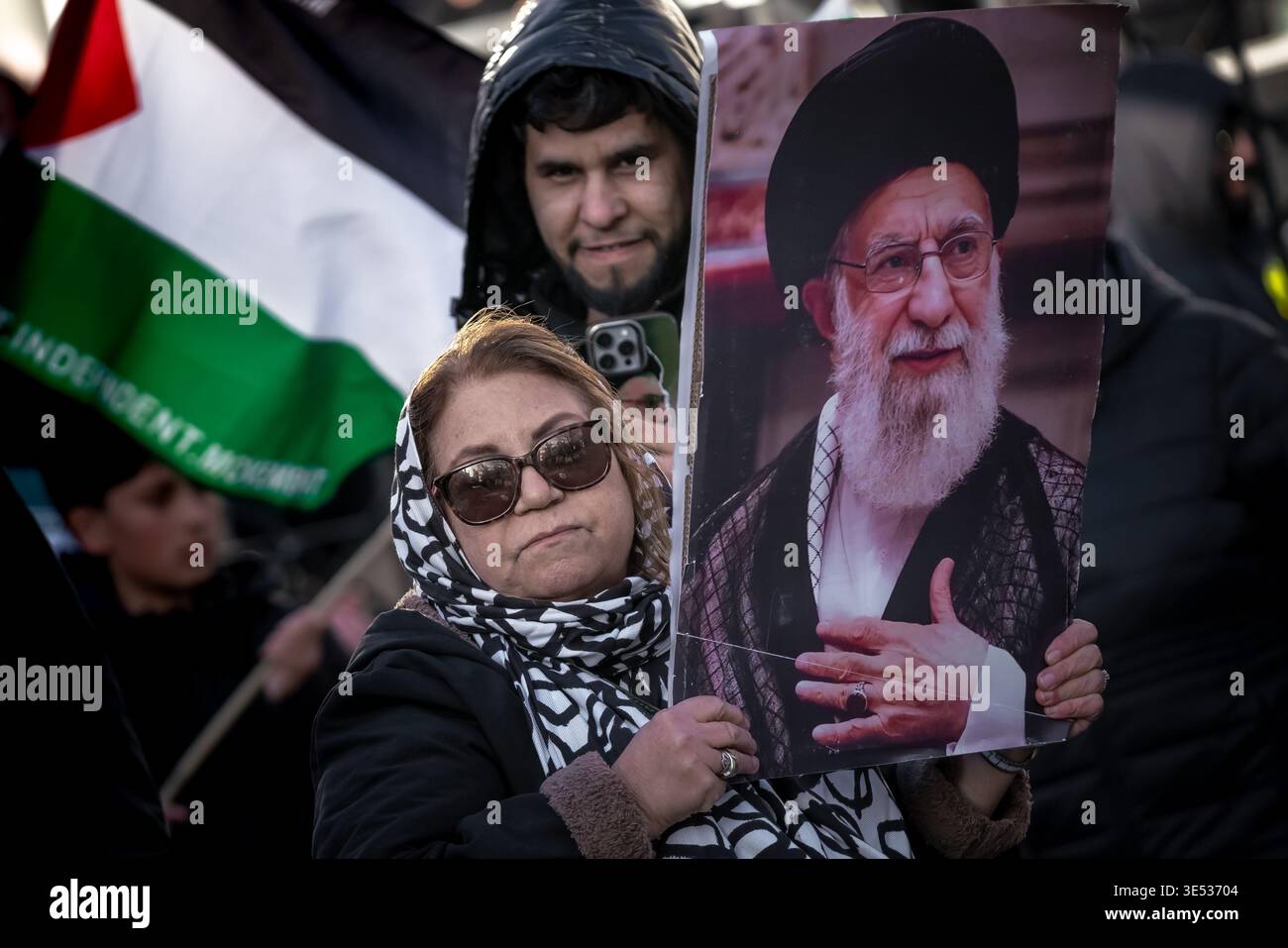 Khamenei Supporters Supporters of the late Ayatollah Ali Khamenei rally outside the Islamic ...