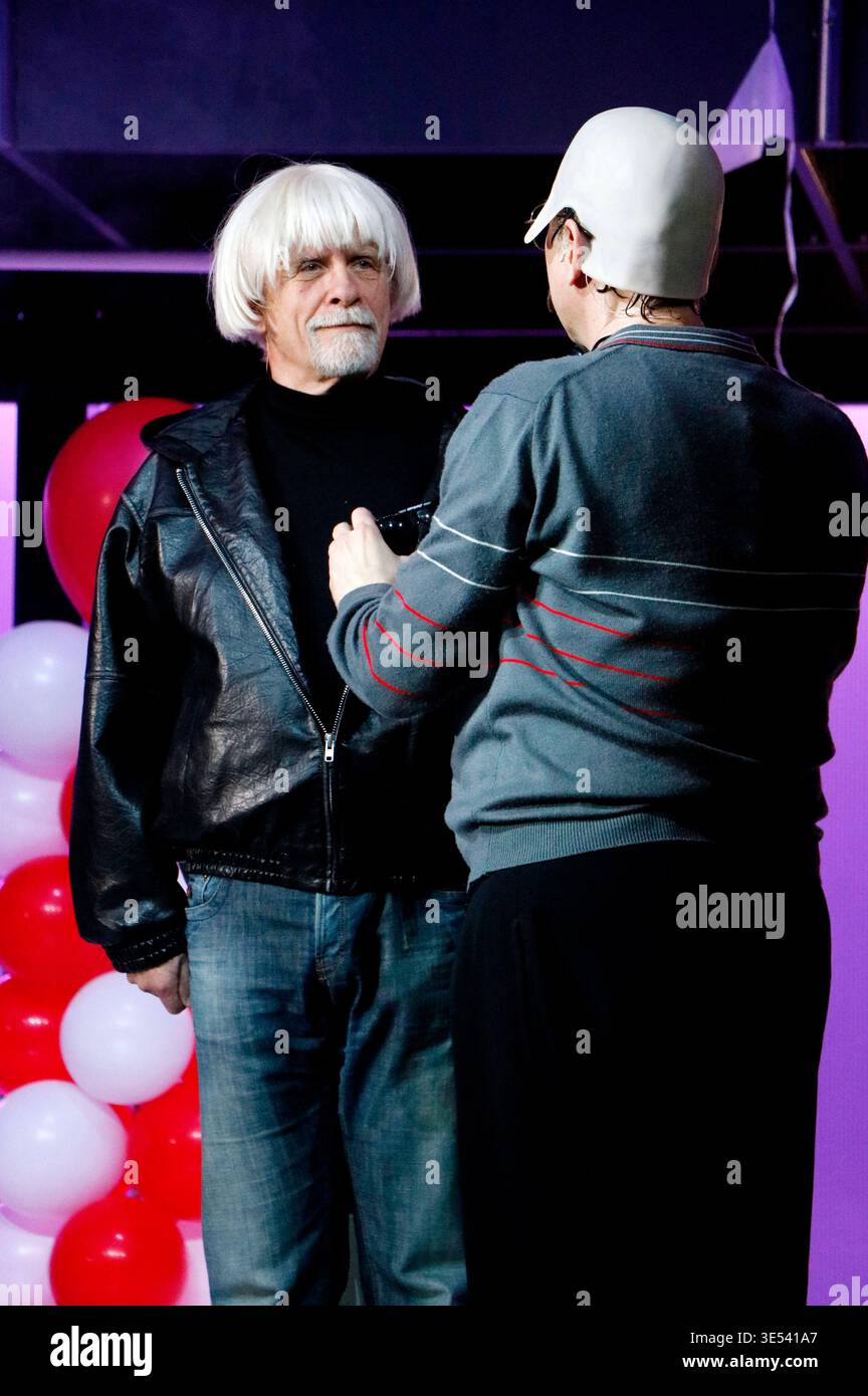 Axel Wandtke und Lars Eidinger bei der Fotoprobe zum Theaterstück Der ...