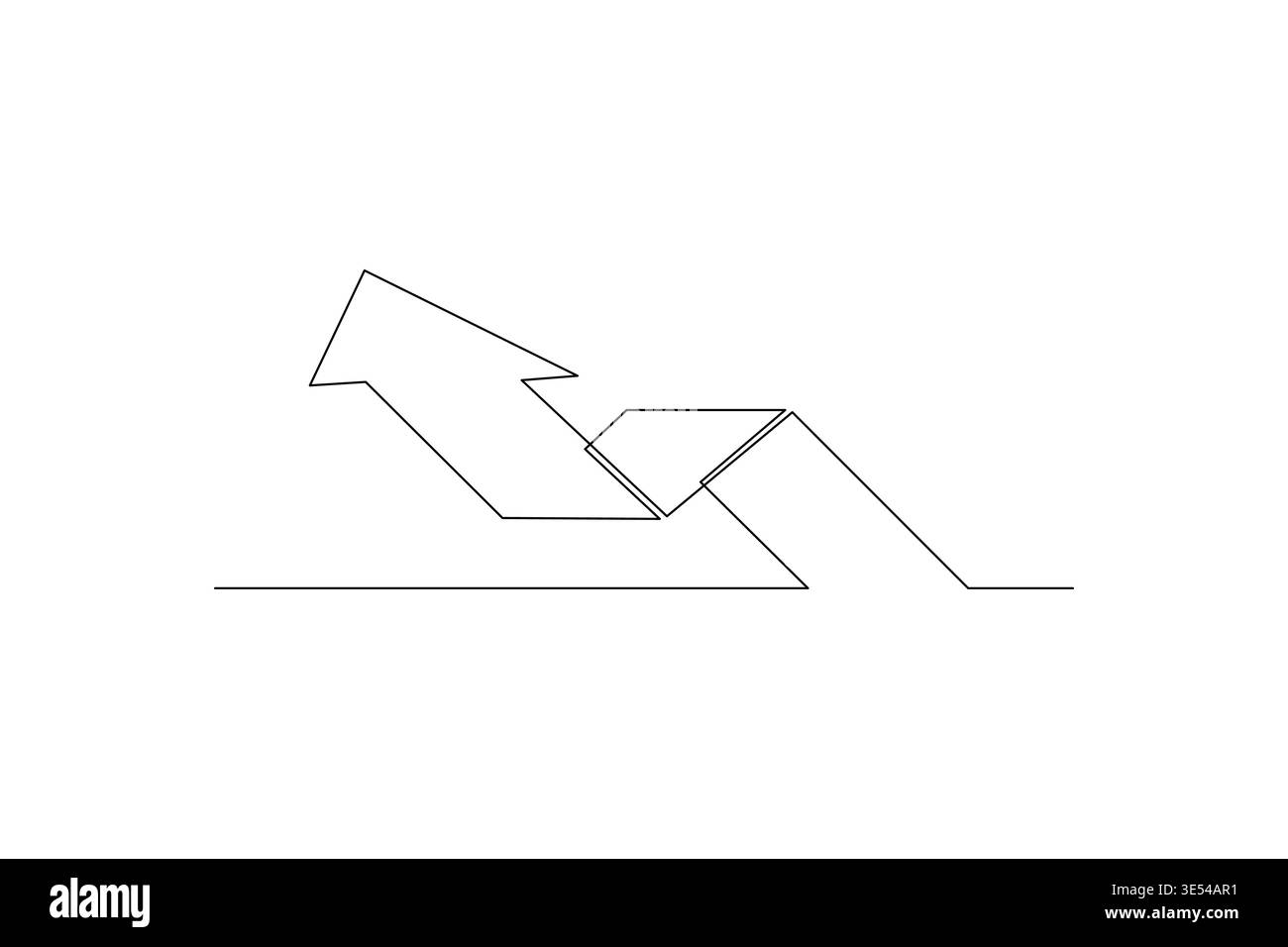Shield with check mark continuous one line drawing on white background Stock Vector