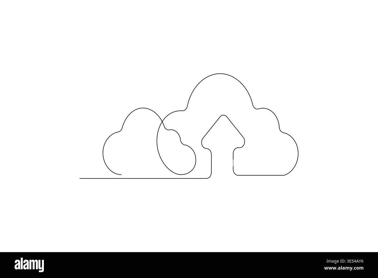 Shield with check mark continuous one line drawing on white background Stock Vector