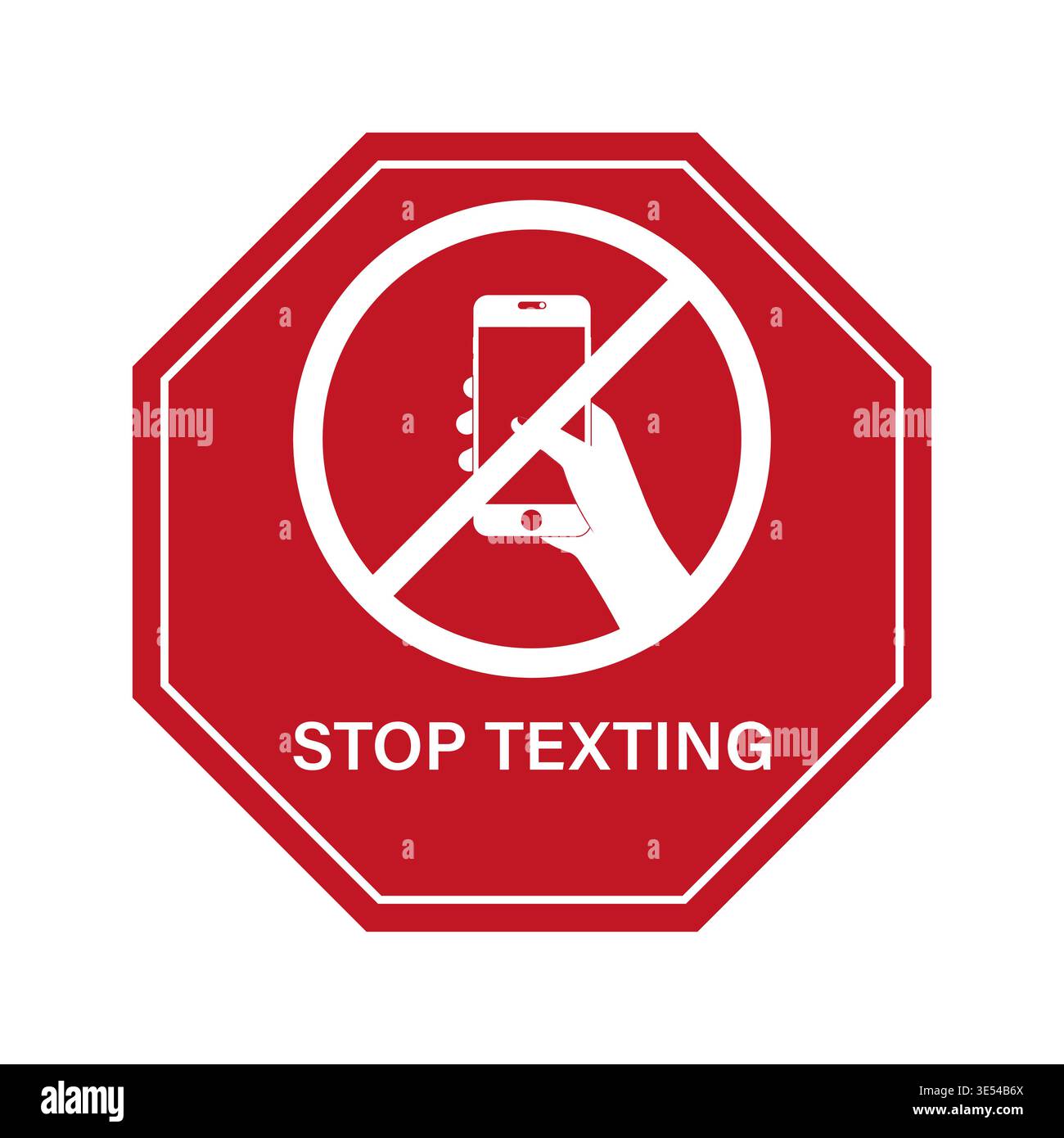 No Texting While Driving Sign. Do Not Use Phone While Driving. Careless ...