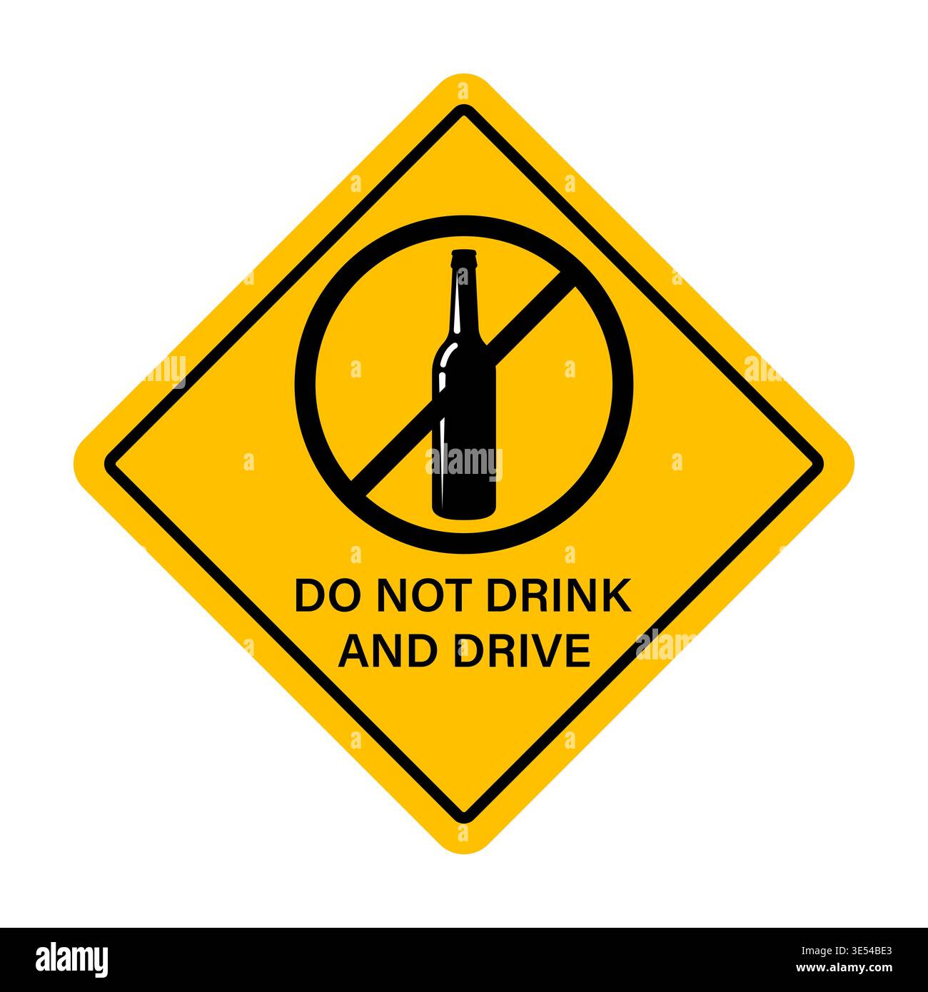 Do Not Drink and Drive Sign. Vector Illustration Stock Vector Image ...