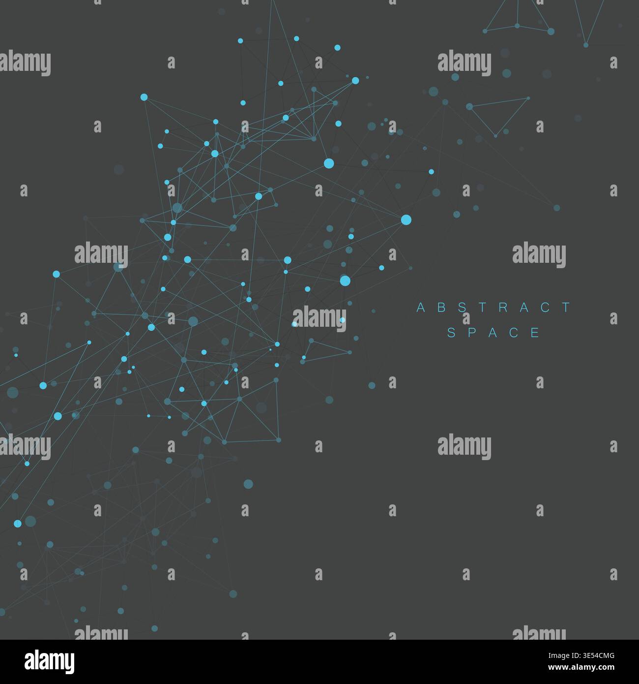 Digital Constellation Abstract Network in Space. Vector background Stock Vector