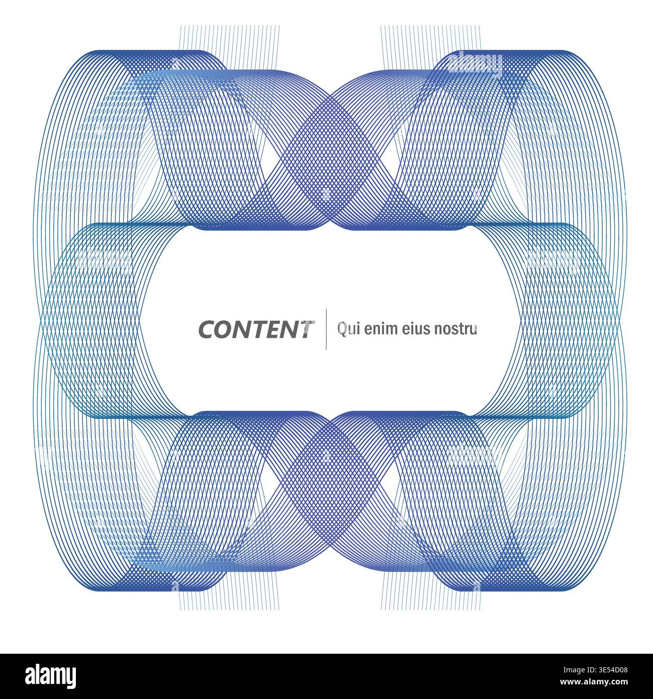 Symmetric Waves Abstract Template for Digital Content. Vector design Stock Vector