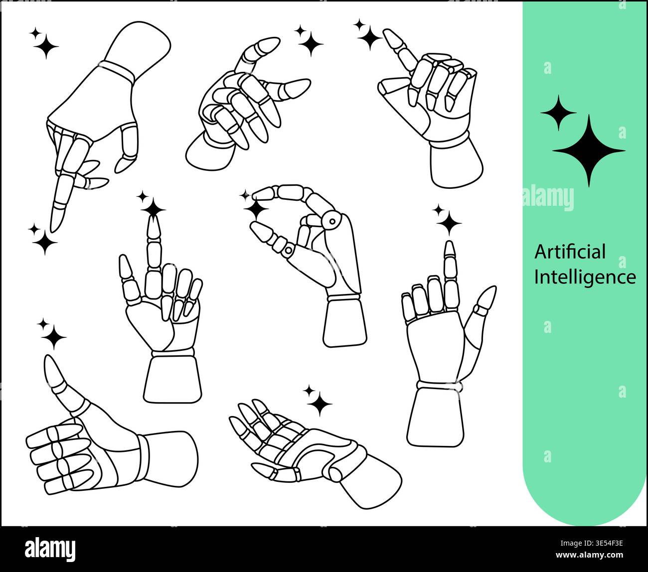 Hand gestures icons hi-res stock photography and images - Alamy