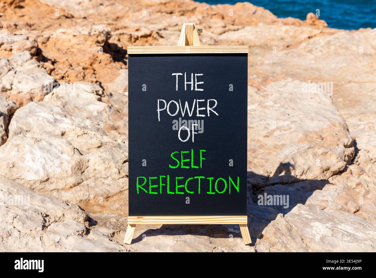Self reflection symbol. Concept words The power of self reflection on ...