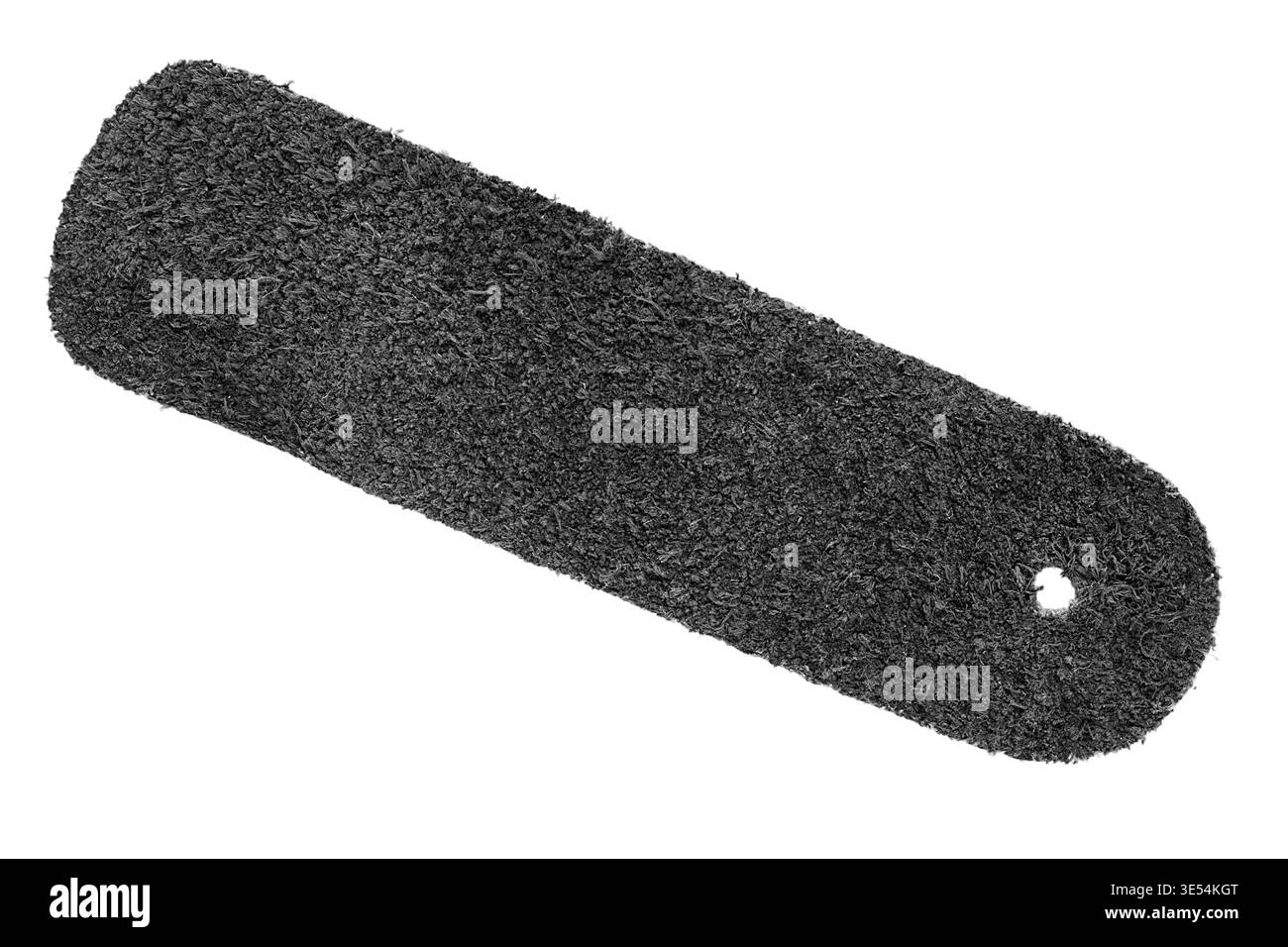Black suede blank patch isolated on white background Stock Photo