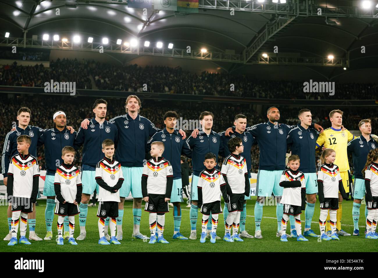 Stuttgart, Germany. 30th, March 2026. The players of Germany line up ...