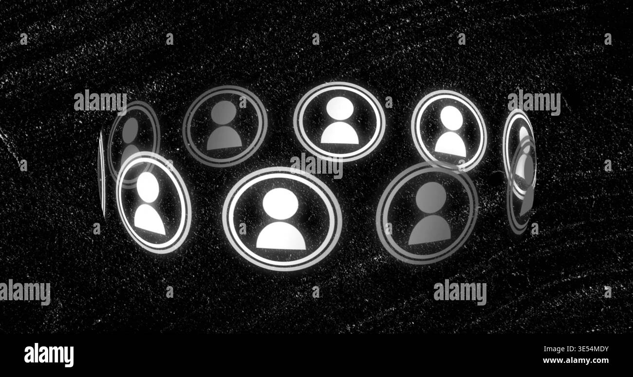 Floating circular avatar icons hi-res stock photography and images - Alamy