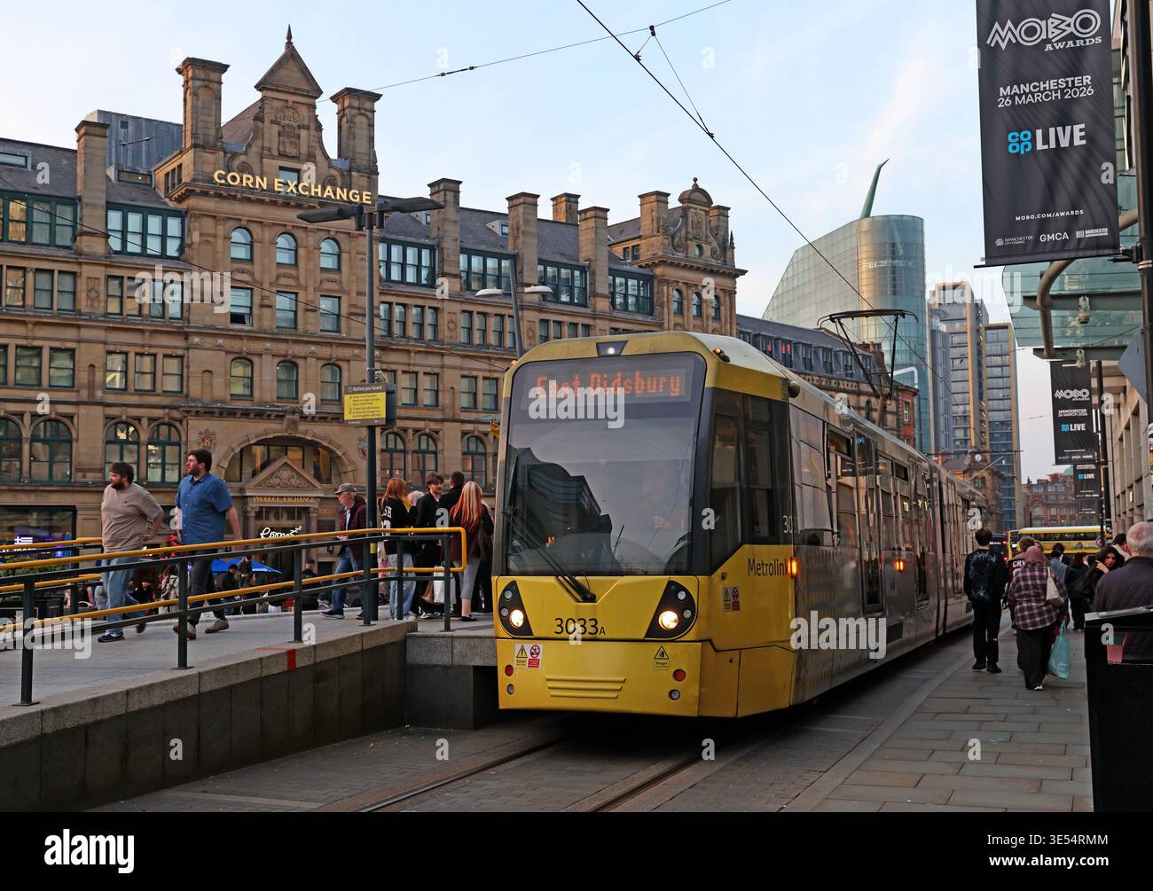 Corn Exchange Mobos, Manchester. Stock Photo