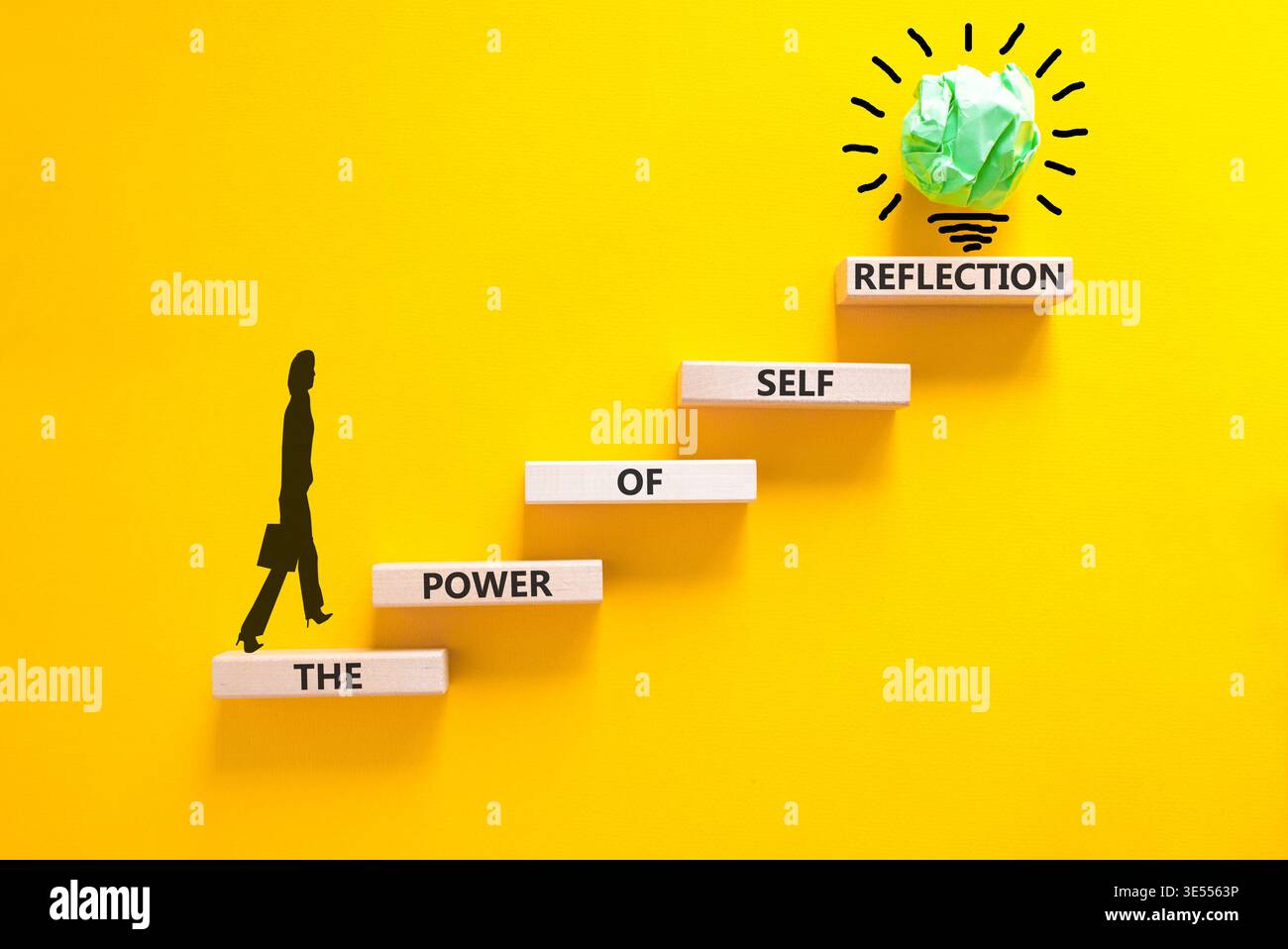 Self reflection symbol. Concept words The power of self reflection on ...