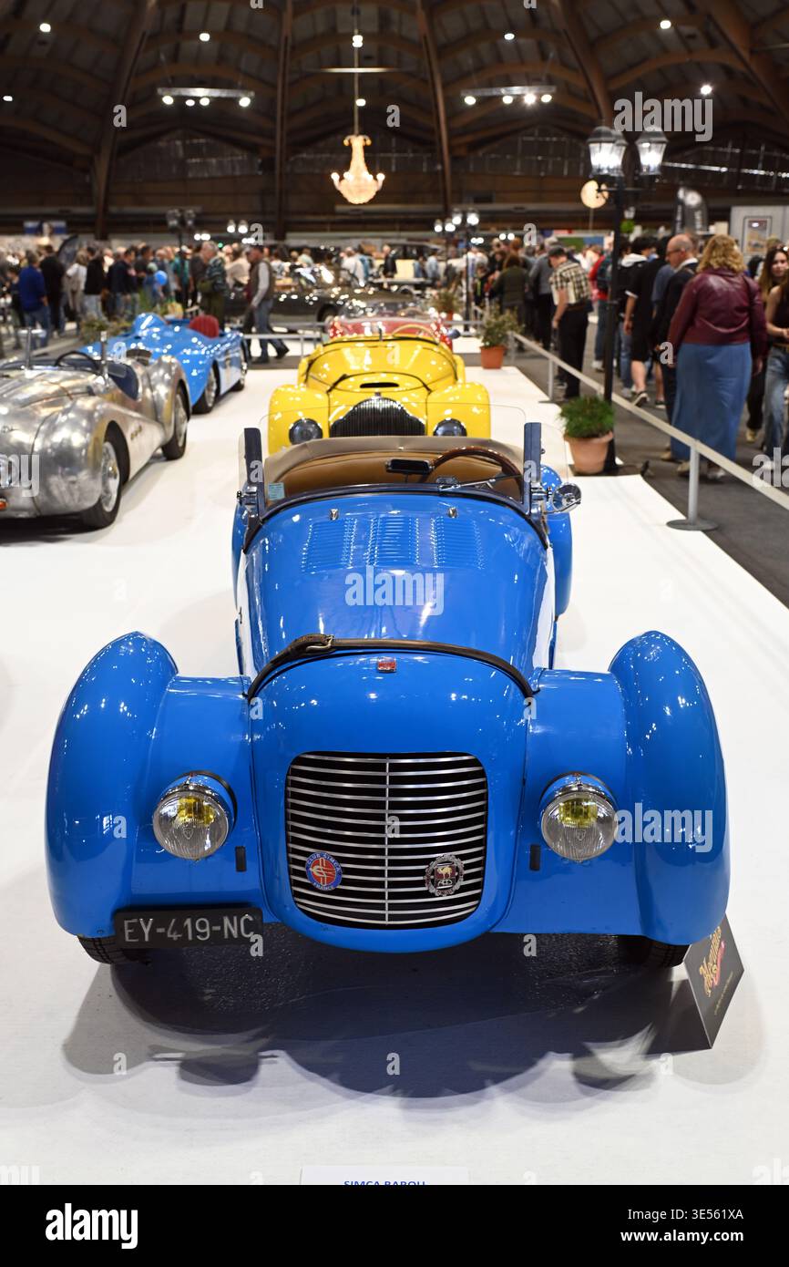 Blue Simca Barou Special 1938 on Display at the Motor Passion Car Show ...