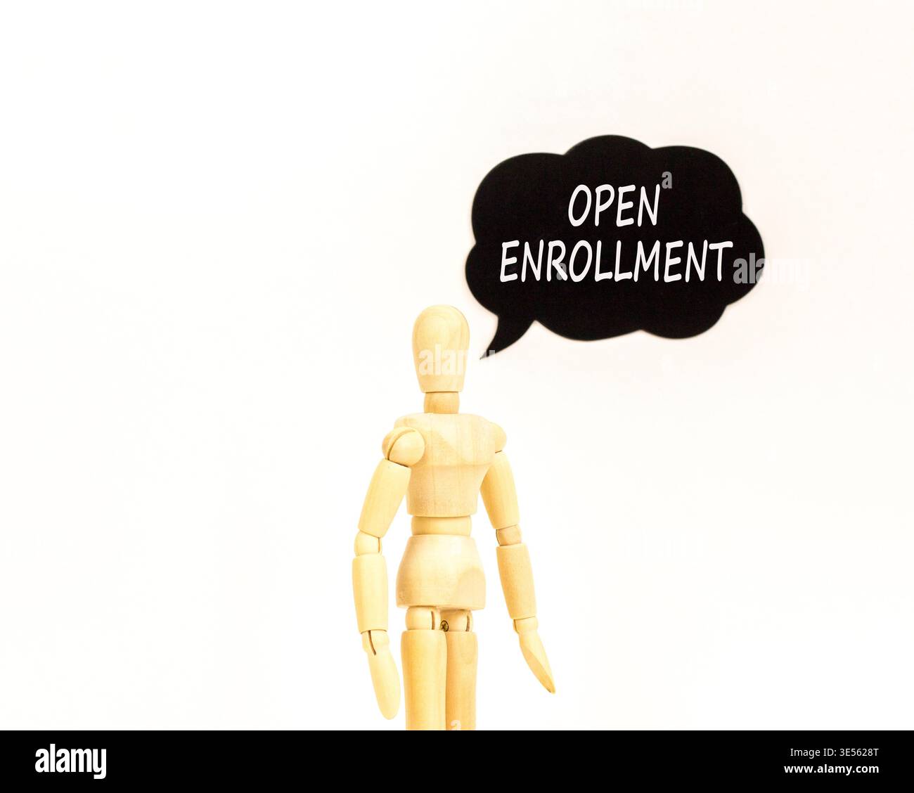 Open enrollment words symbol. Concept words Open enrollment on ...