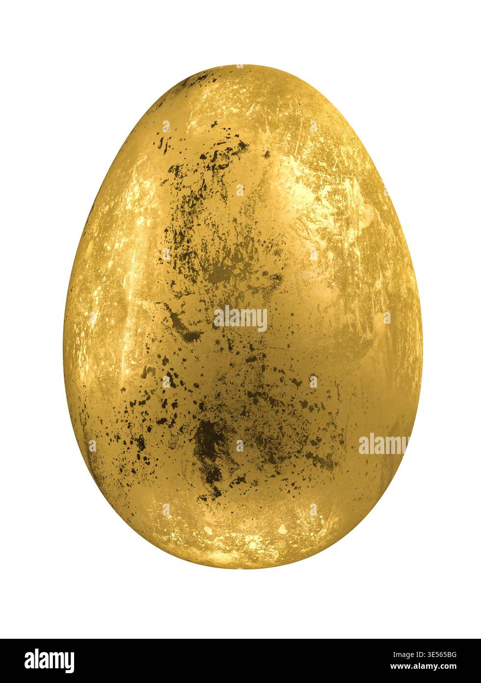 Golden egg 3d isolated on transparent background Stock Photo