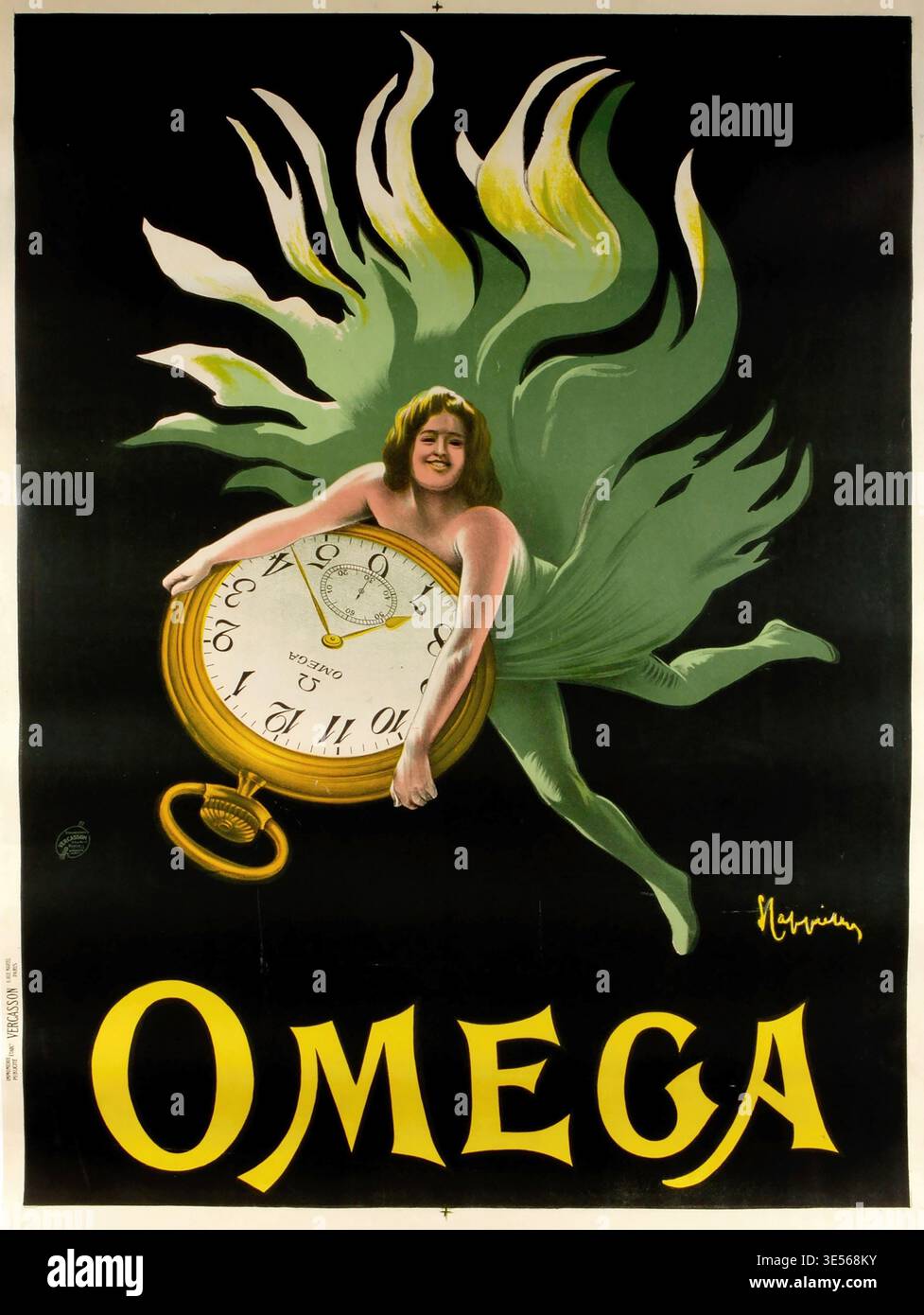 Vintage omega poster hi-res stock photography and images - Alamy
