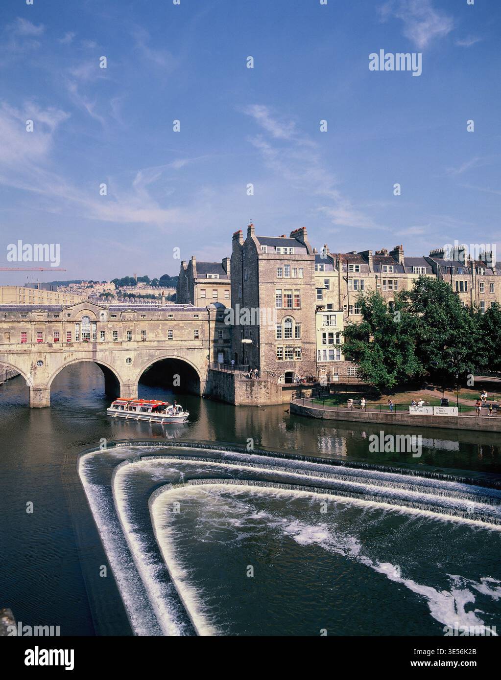 United Kingdom. England. Avon. Bath. Pultney Bridge & Weir. Stock Photo