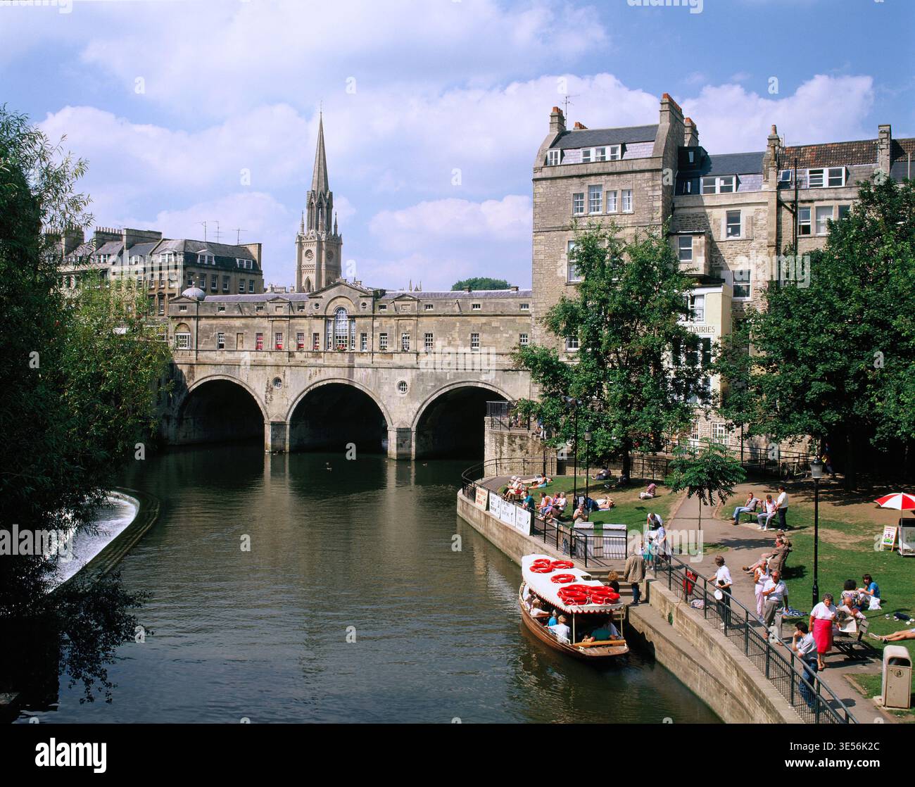 United Kingdom. England. Avon. Bath. Pultney Bridge. Stock Photo