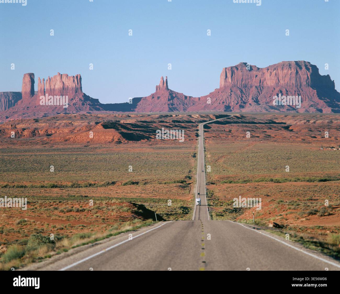 United States. Utah. Landscape. Road to Monument Valley. Stock Photo