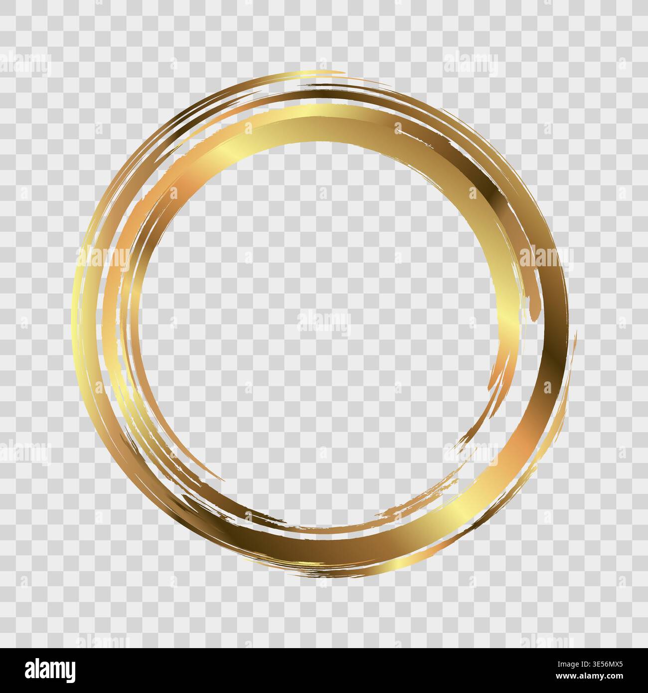Difficult circle drawn with a brush. Frame. Grunge. Paint splatter Stock Vector