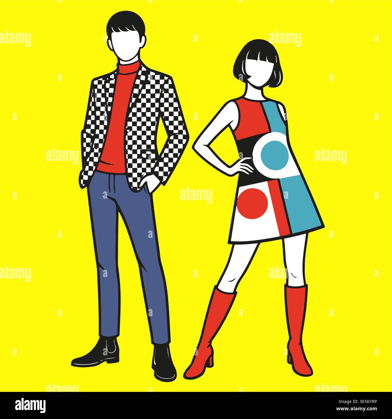 Mod fashion 1960s woman hi-res stock photography and images - Alamy