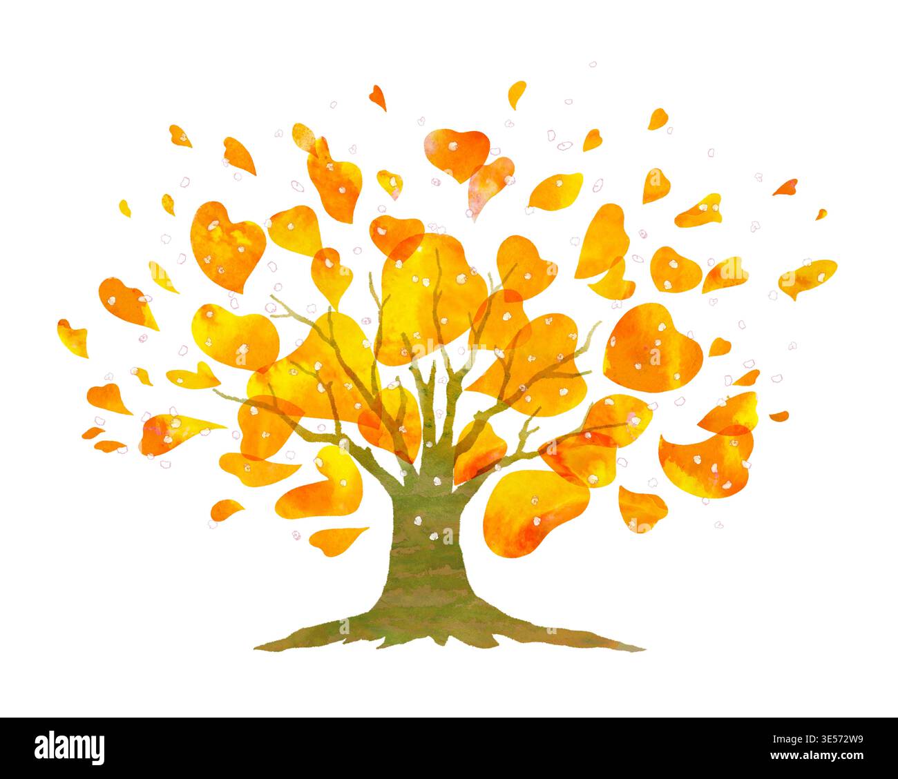 tree of colorful autumn leaves Stock Photo