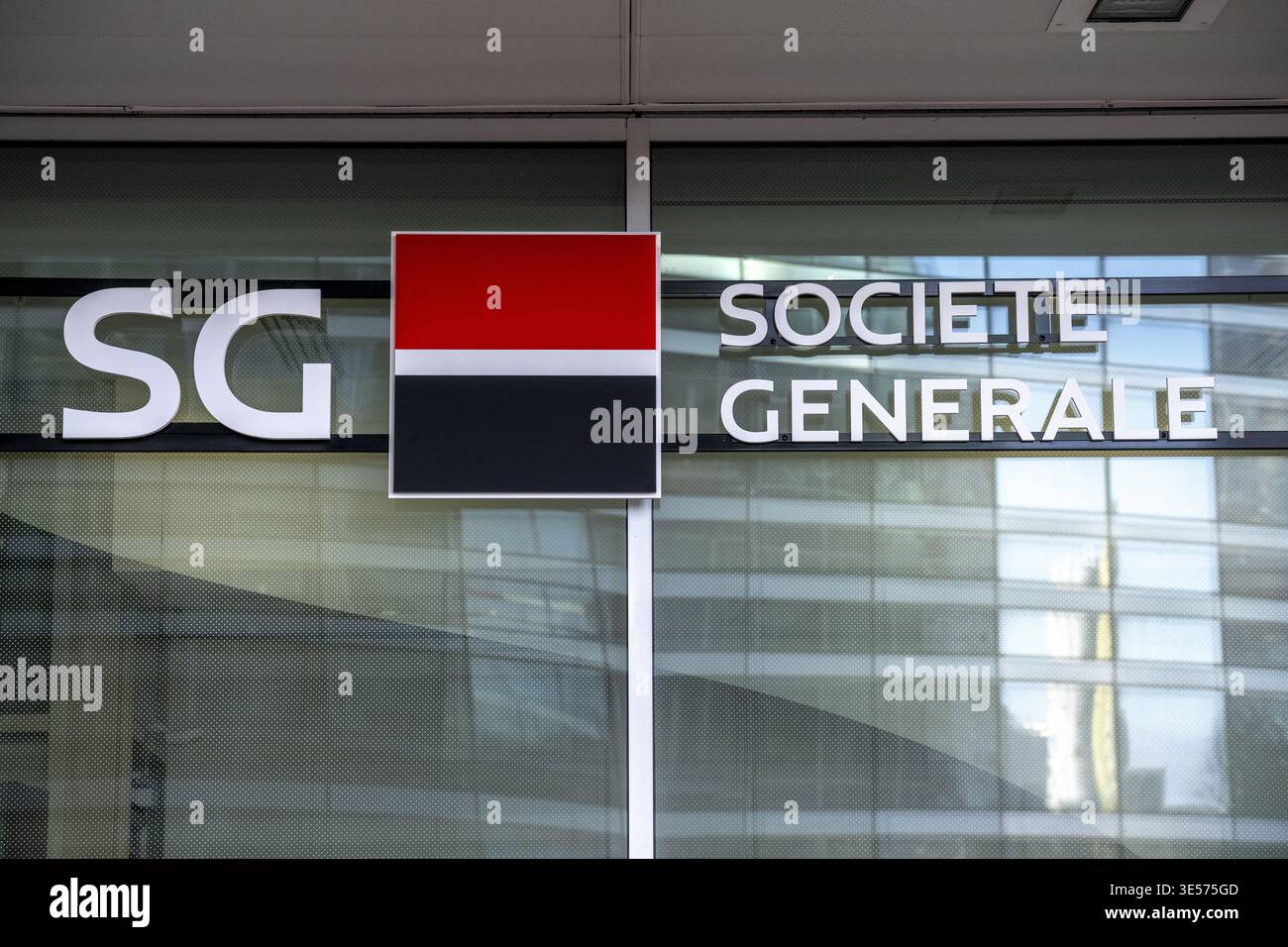 Office building at La Defense, Paris, France. Societe Generale bank Stock Photo